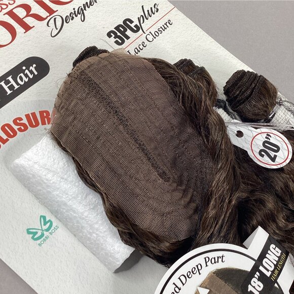 Brazilian Wave #TT1B/30 Black Brown 18” 22” All-in-One Synthetic Hair Extensions - Picture 6 of 7